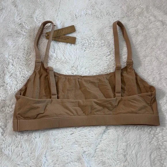 Skims Scoop Neck Bra Ochre Tan Bralette BR-SCN-2025 Womens Size Small NEW - Picture 6 of 10